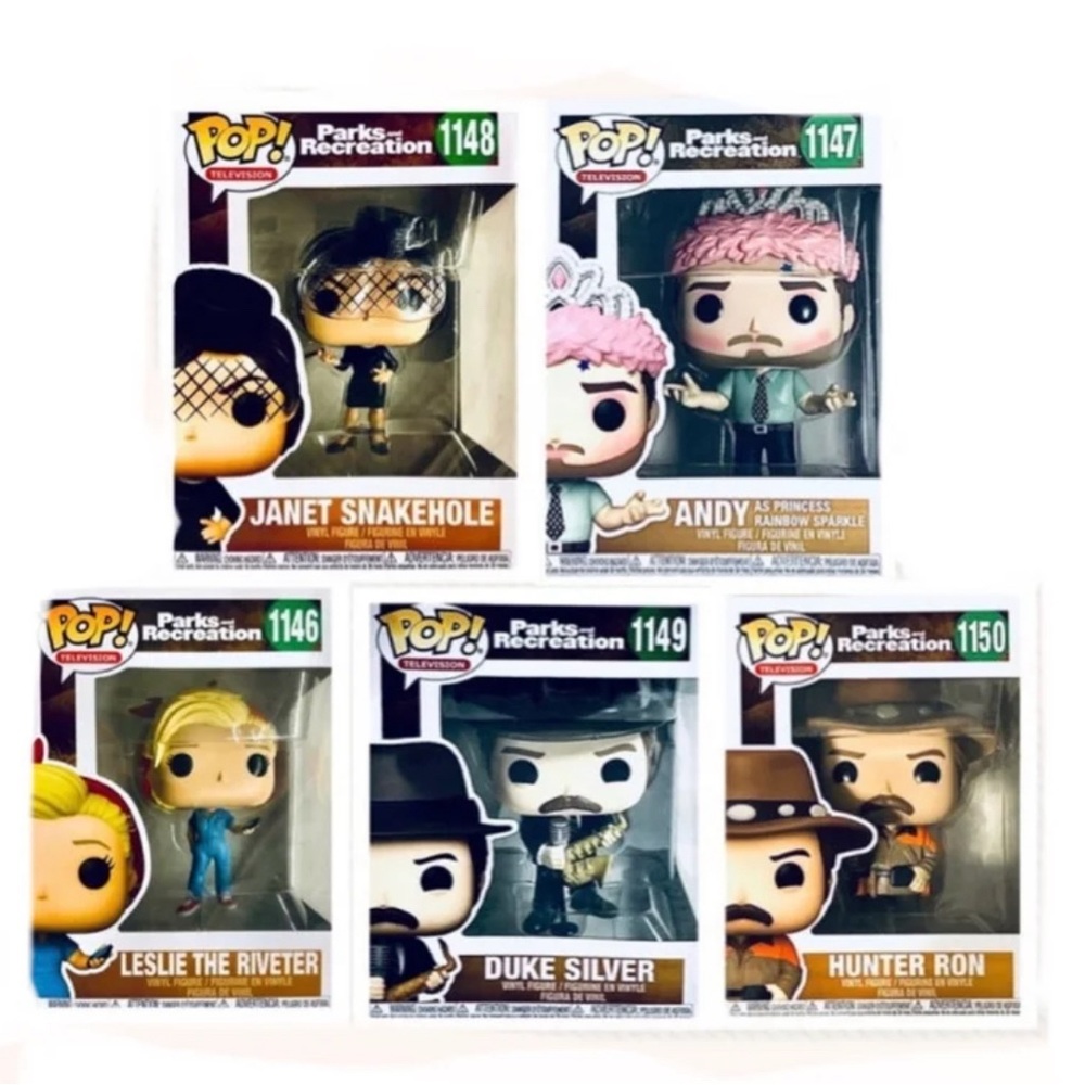 Parks and Recreation Funko Pop Set of Television 1146 1147 1148 1149 1150 NIB